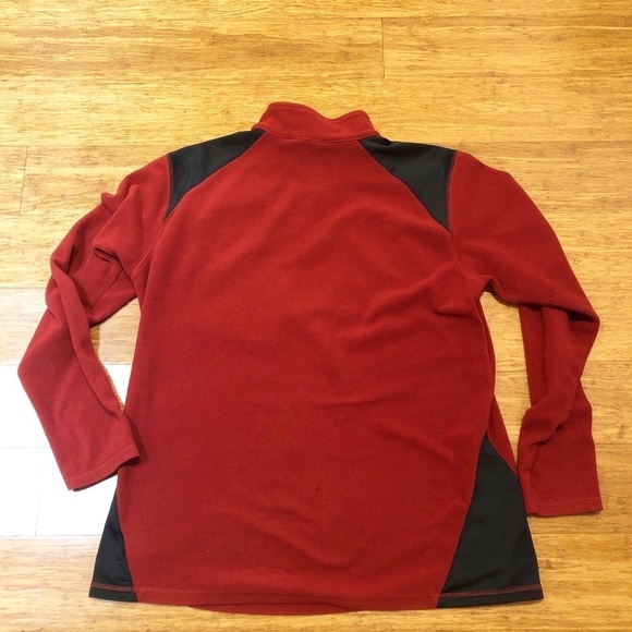 Columbia red quarter zip fleece pullover jacket. L - Picture 4 of 8